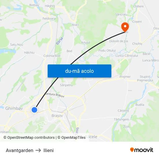 Harta de Avantgarden către Ilieni