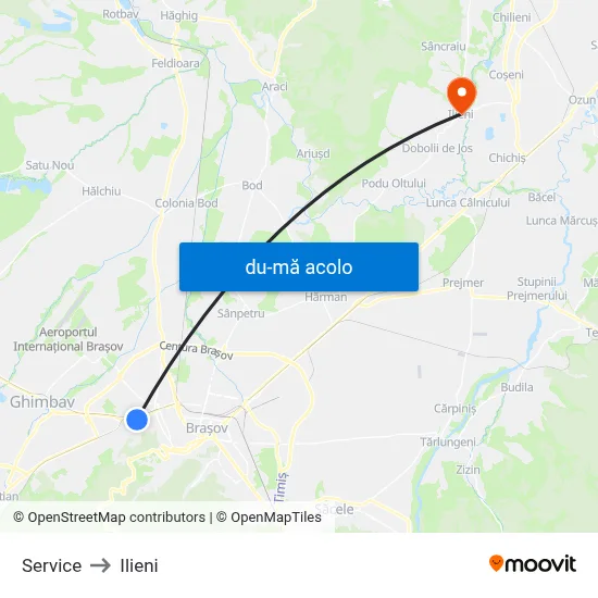 Harta de Service către Ilieni