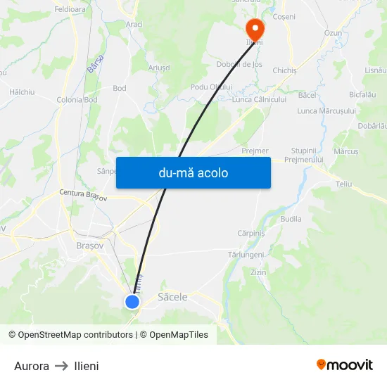 Harta de Aurora către Ilieni