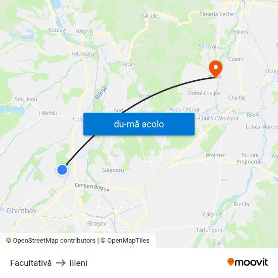 Harta de Facultativă către Ilieni