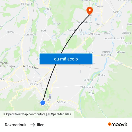 Harta de Rozmarinului către Ilieni