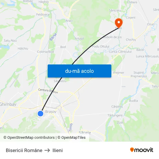 Harta de Bisericii Române către Ilieni
