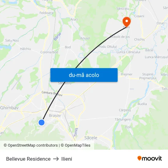 Harta de Bellevue Residence către Ilieni