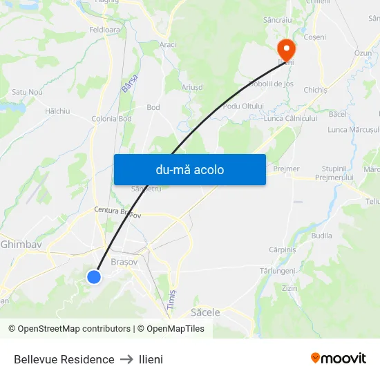 Harta de Bellevue Residence către Ilieni
