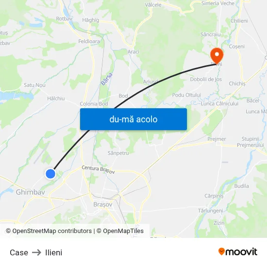 Harta de Case către Ilieni