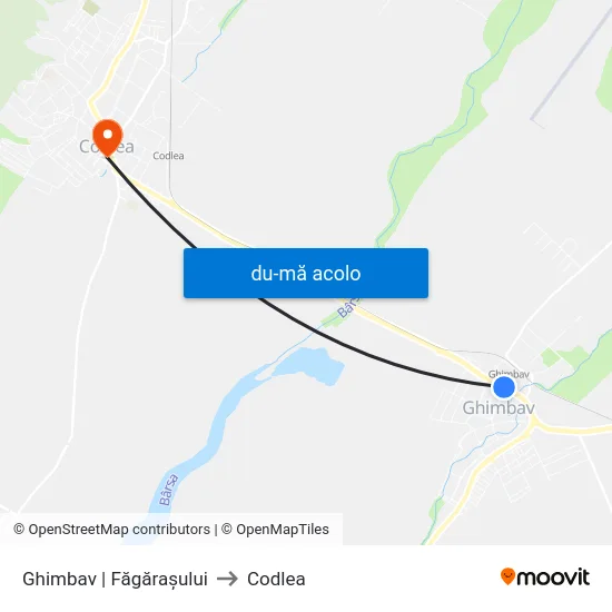 Harta de Ghimbav | Făgărașului către Codlea
