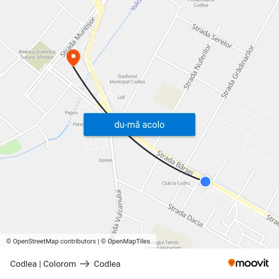 Harta de Codlea | Colorom către Codlea