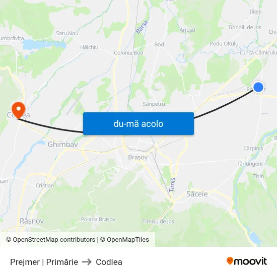 Harta de Prejmer | Primărie către Codlea
