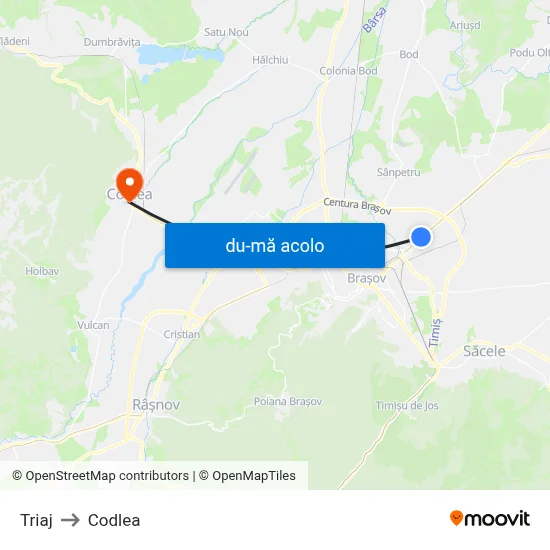 Harta de Triaj către Codlea