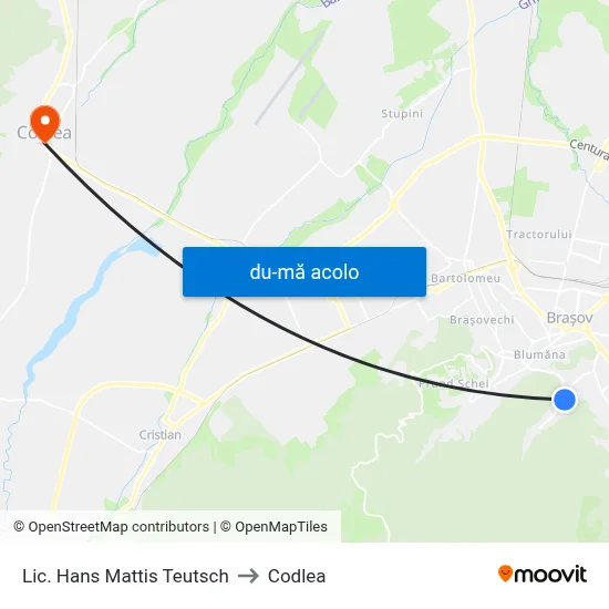 Harta de Lic. Hans Mattis Teutsch către Codlea