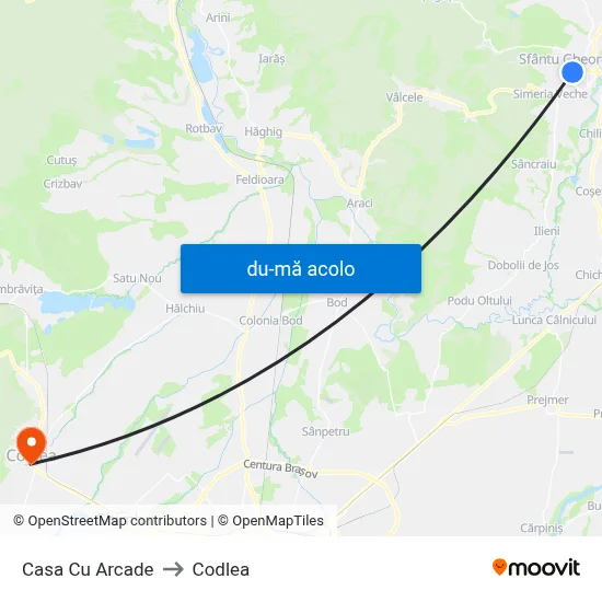 Harta de Casa Cu Arcade către Codlea