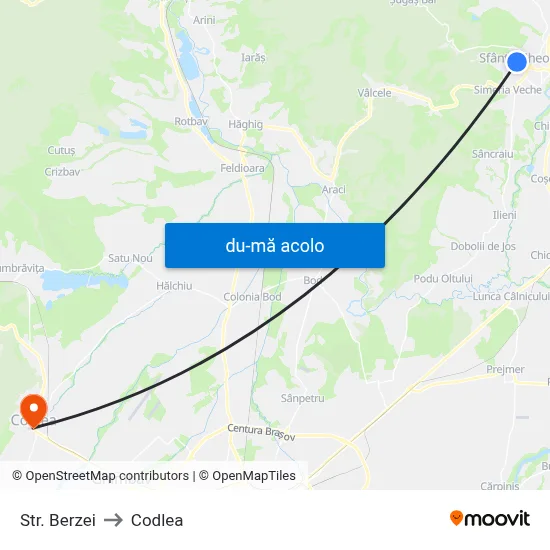 Harta de Str. Berzei către Codlea