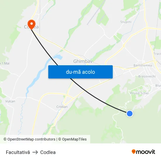 Harta de Facultativă către Codlea