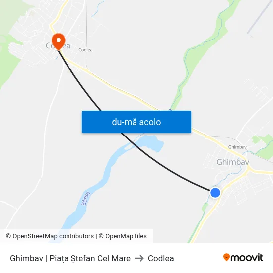Harta de Ghimbav | Piața Ștefan Cel Mare către Codlea