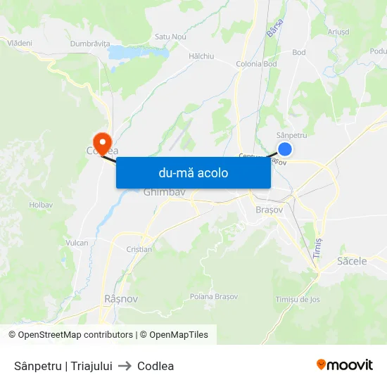 Harta de Sânpetru | Triajului către Codlea