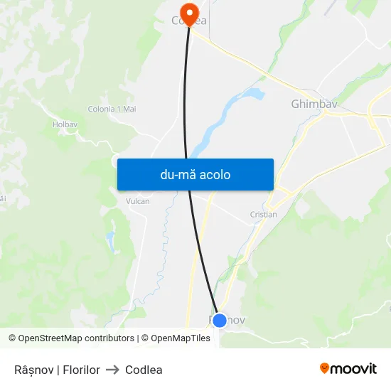 Harta de Râșnov | Florilor către Codlea