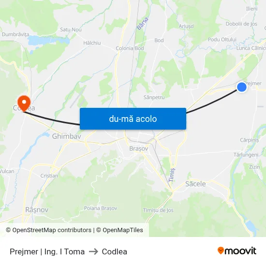 Harta de Prejmer | Ing. I Toma către Codlea
