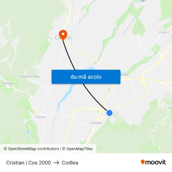 Harta de Cristian | Cos 2000 către Codlea