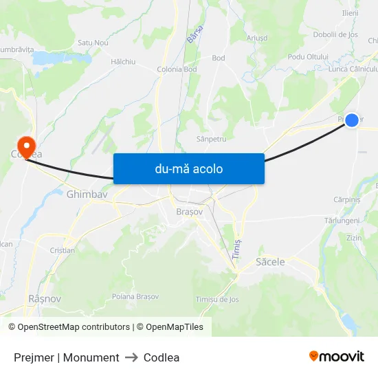 Harta de Prejmer | Monument către Codlea