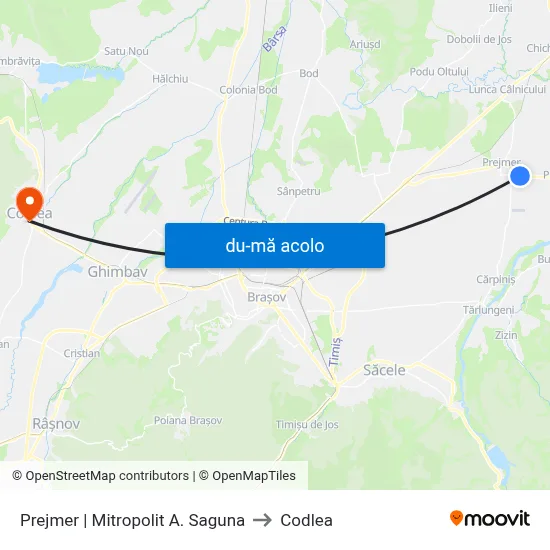 Harta de Prejmer | Mitropolit A. Saguna către Codlea