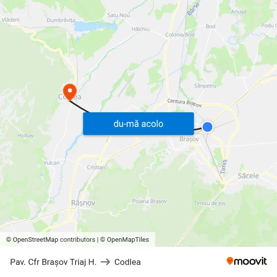 Harta de Pav. Cfr Braşov Triaj H. către Codlea