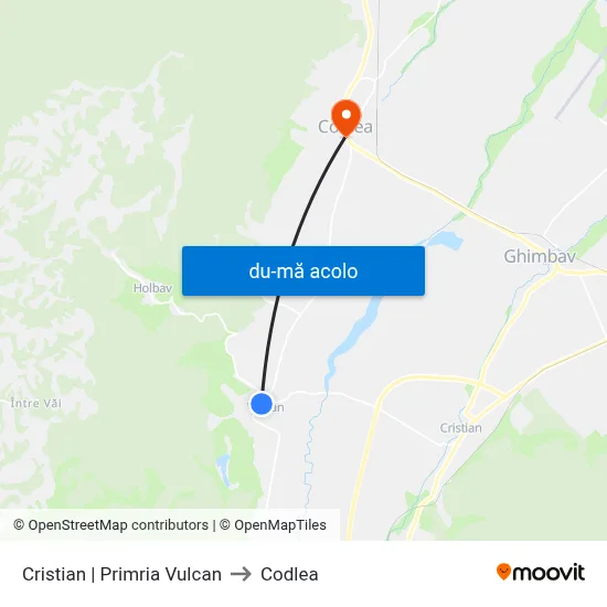 Harta de Cristian | Primria Vulcan către Codlea