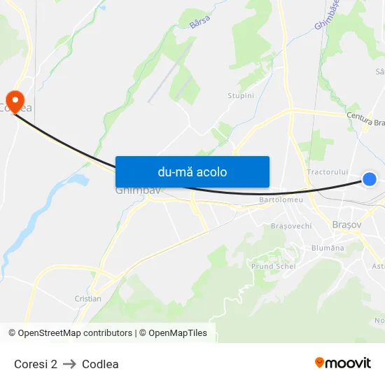 Harta de Coresi 2 către Codlea