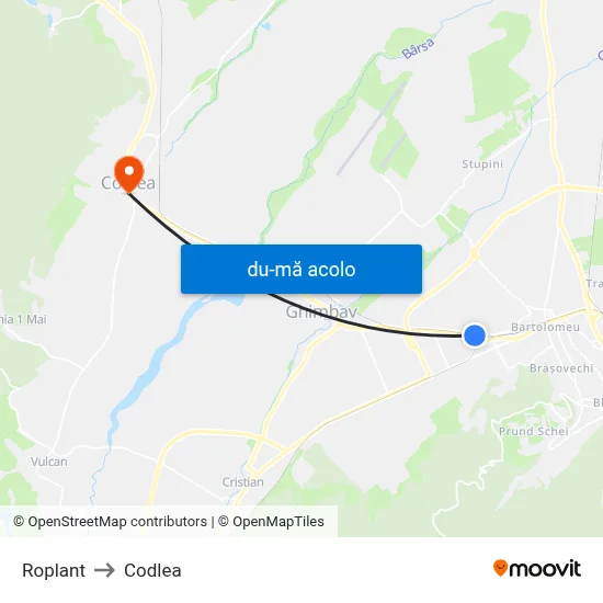 Harta de Roplant către Codlea