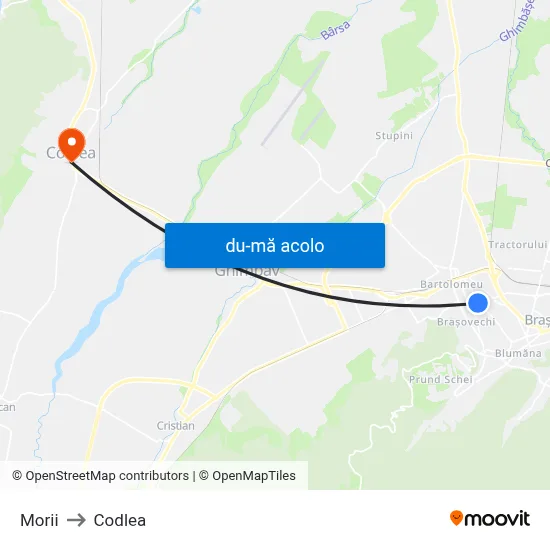 Harta de Morii către Codlea