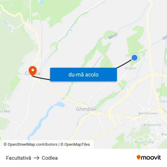 Harta de Facultativă către Codlea