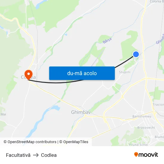 Harta de Facultativă către Codlea