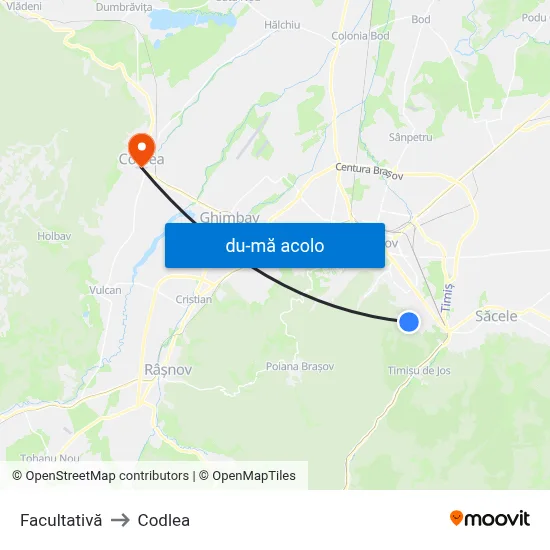 Harta de Facultativă către Codlea