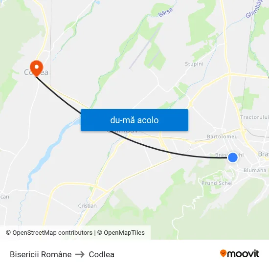 Harta de Bisericii Române către Codlea