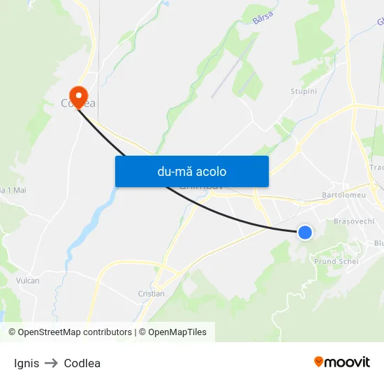 Harta de Ignis către Codlea