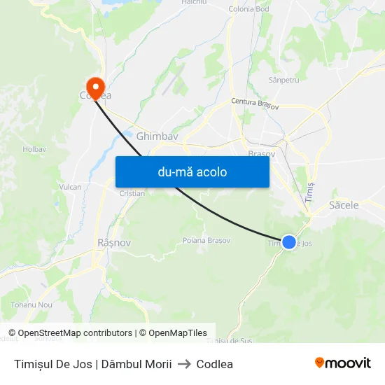 Harta de Timișul De Jos | Dâmbul Morii către Codlea