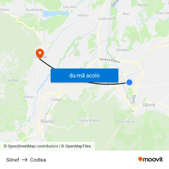 Harta de Silnef către Codlea