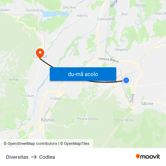 Harta de Diversitas către Codlea