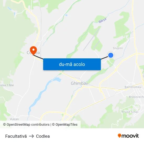 Harta de Facultativă către Codlea