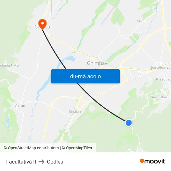Harta de Facultativă II către Codlea