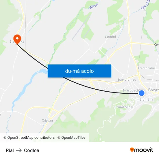 Harta de Rial către Codlea