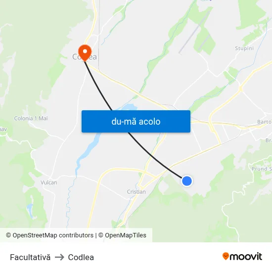 Harta de Facultativă către Codlea