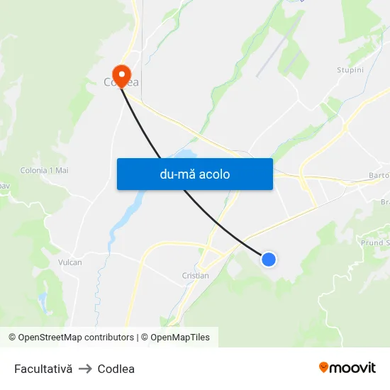 Harta de Facultativă către Codlea