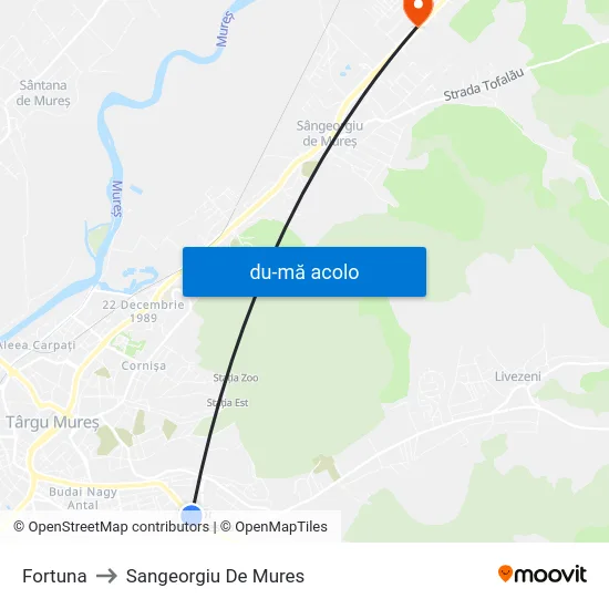 Harta de Fortuna către Sangeorgiu De Mures