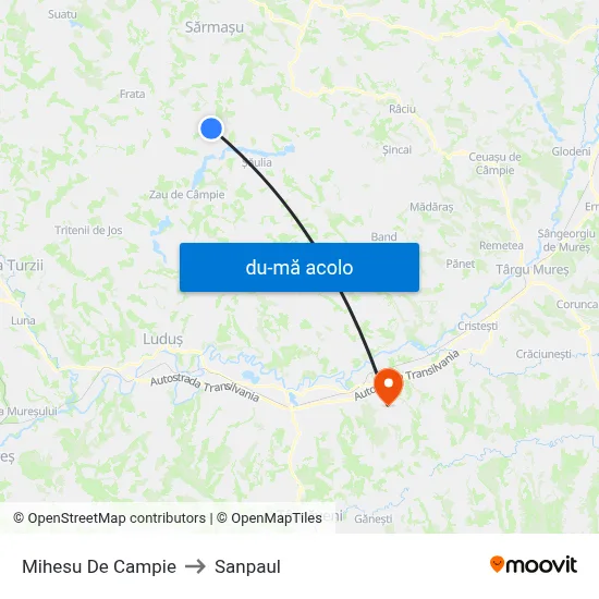 Harta de Mihesu De Campie către Sanpaul