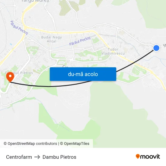 Harta de Centrofarm către Dambu Pietros