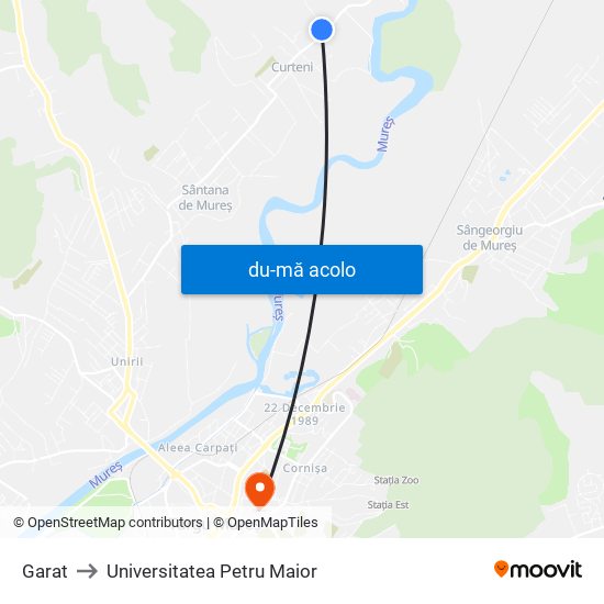 Harta de Garat către Universitatea Petru Maior