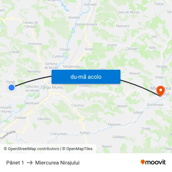 Harta de Pănet 1 către Miercurea Nirajului