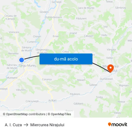 Harta de A. I. Cuza către Miercurea Nirajului