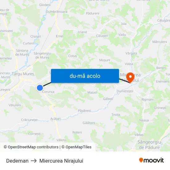 Harta de Dedeman către Miercurea Nirajului