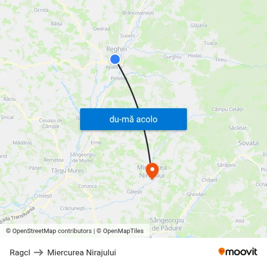 Harta de Ragcl către Miercurea Nirajului